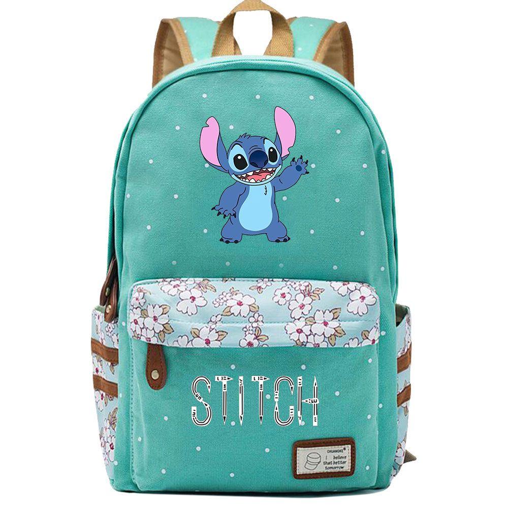 Lilo Stitch Backpack In Pink Or Blue Perfect For School Or Travel Made From High-quality Oxford Cloth