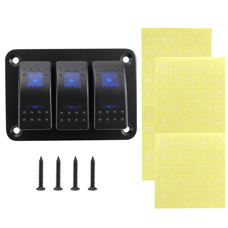 Multi Use Rocker Switch Panel for Car and Marine Waterproof Robust Construction Supports Various Voltage Inputs