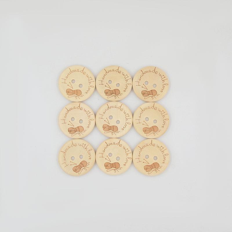 

DIY Handmade Heart & Bee Wooden Buttons 15mm (50 pcs)