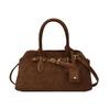 2025 Retro Niche Suede Colorblock Crossbody Baguette Handbag - New Versatile Fashion for Women
