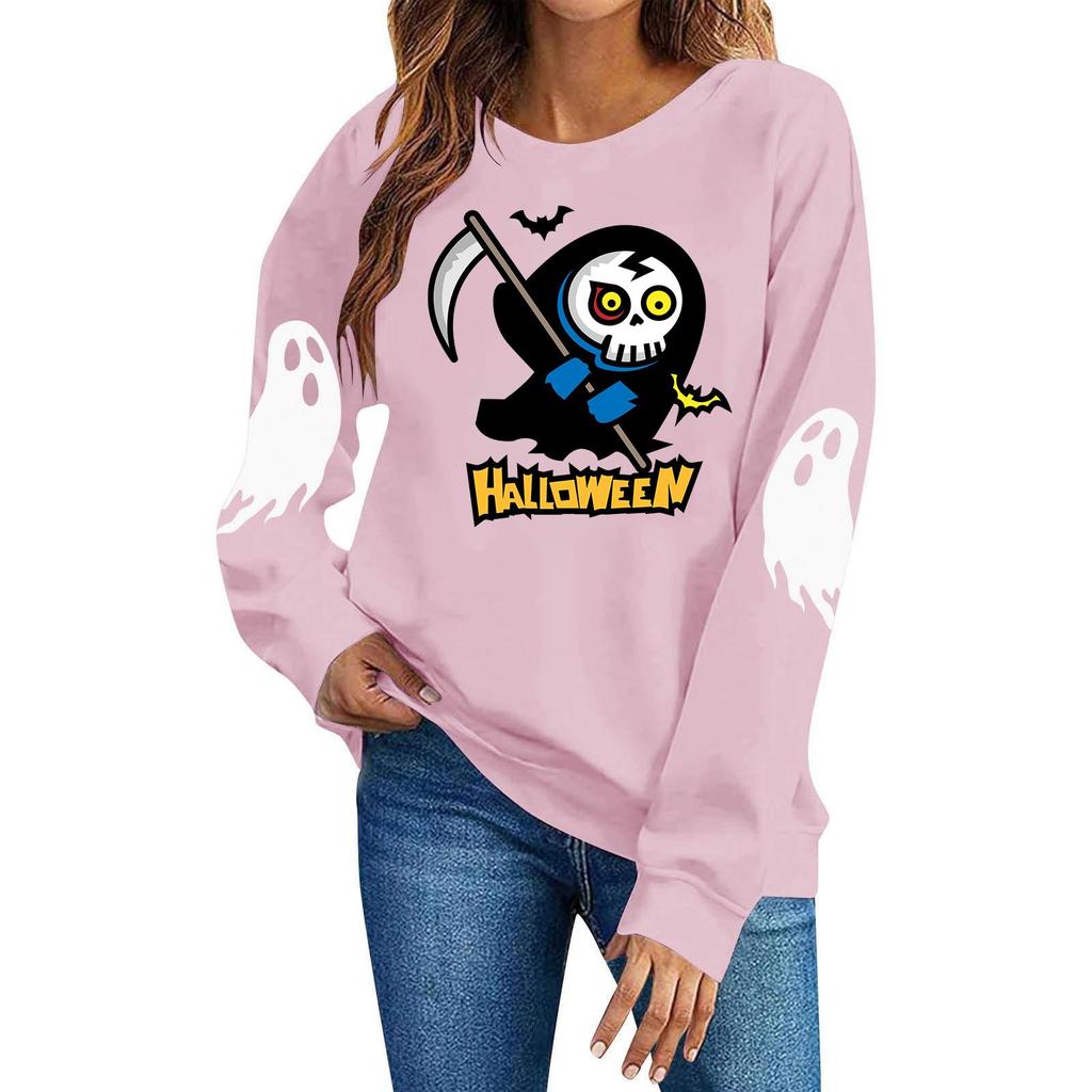 Women's Casual Halloween Hoodie Long Sleeve Pullover