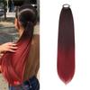 Synthetic Ponytail Extensions Elastic Band Wrap Around Straight Ponytail Extension for Women 24" Long Straight Soft Natural Ponytail