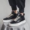 2968 High-Top-Board-Schuhe für Herren Herbst und Winter neue trendige Mode vielseitige lässige weiße Schuhe trendige Schuhe für Herren