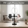 Dual Phone Position Live Streaming Fill Light Stable Base LED Circular Light  Phone Accessories
