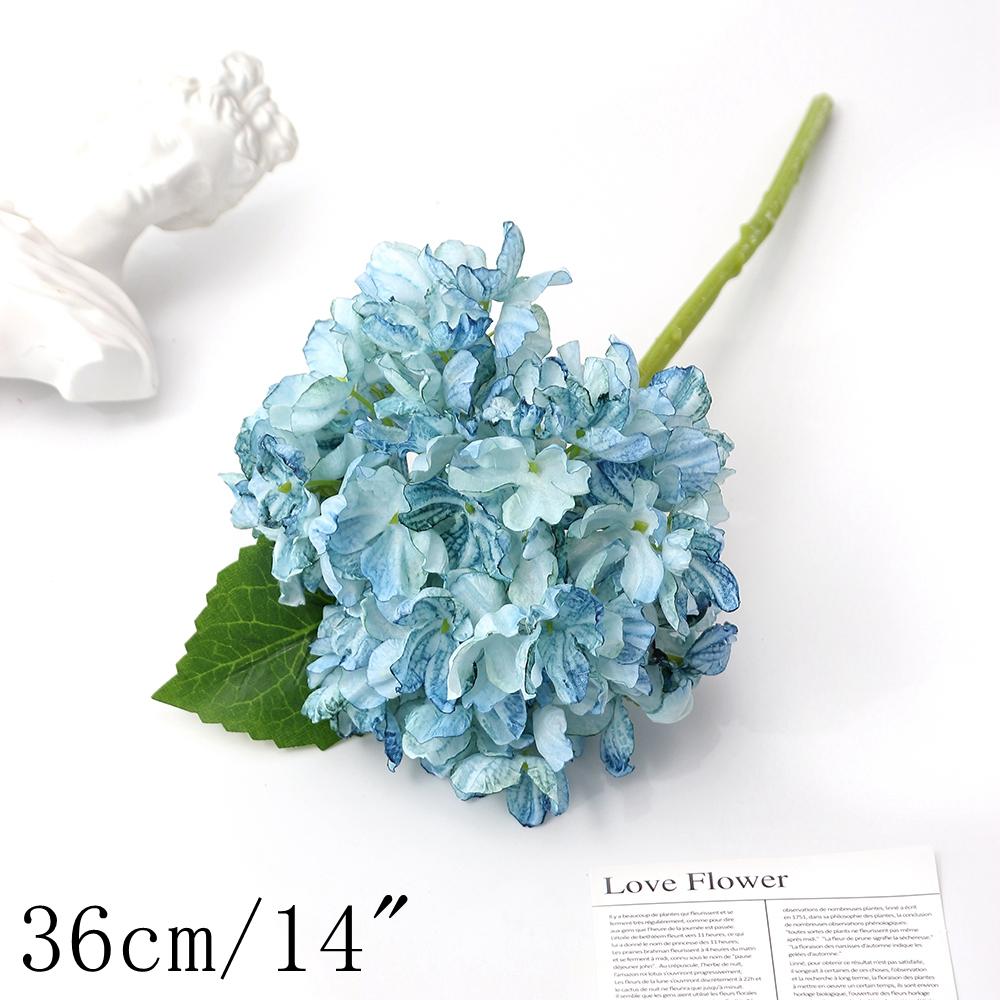 Blue Artificial Flowers Bouquet Rose Fake Flowers for Indoor Home Decor Garden Wedding Party Decoration Outdoor Vase Accessories