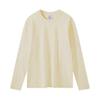Unisex Heavyweight 230g Pure Cotton Long-Sleeve Casual White T-Shirt