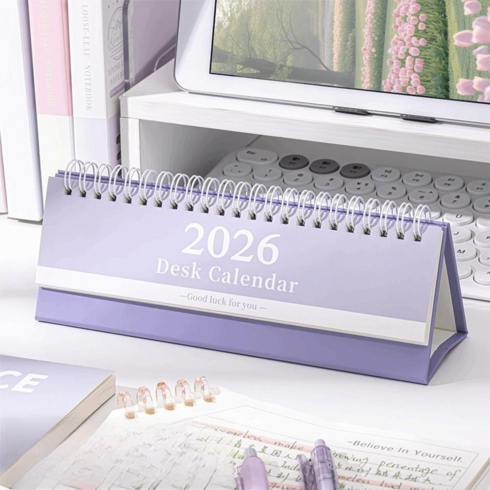 Simple Portable 2026 Desk Calendar Schedule Mark Desktop Display Desktop Calendar Notepad Calendar Office Desk Accessories