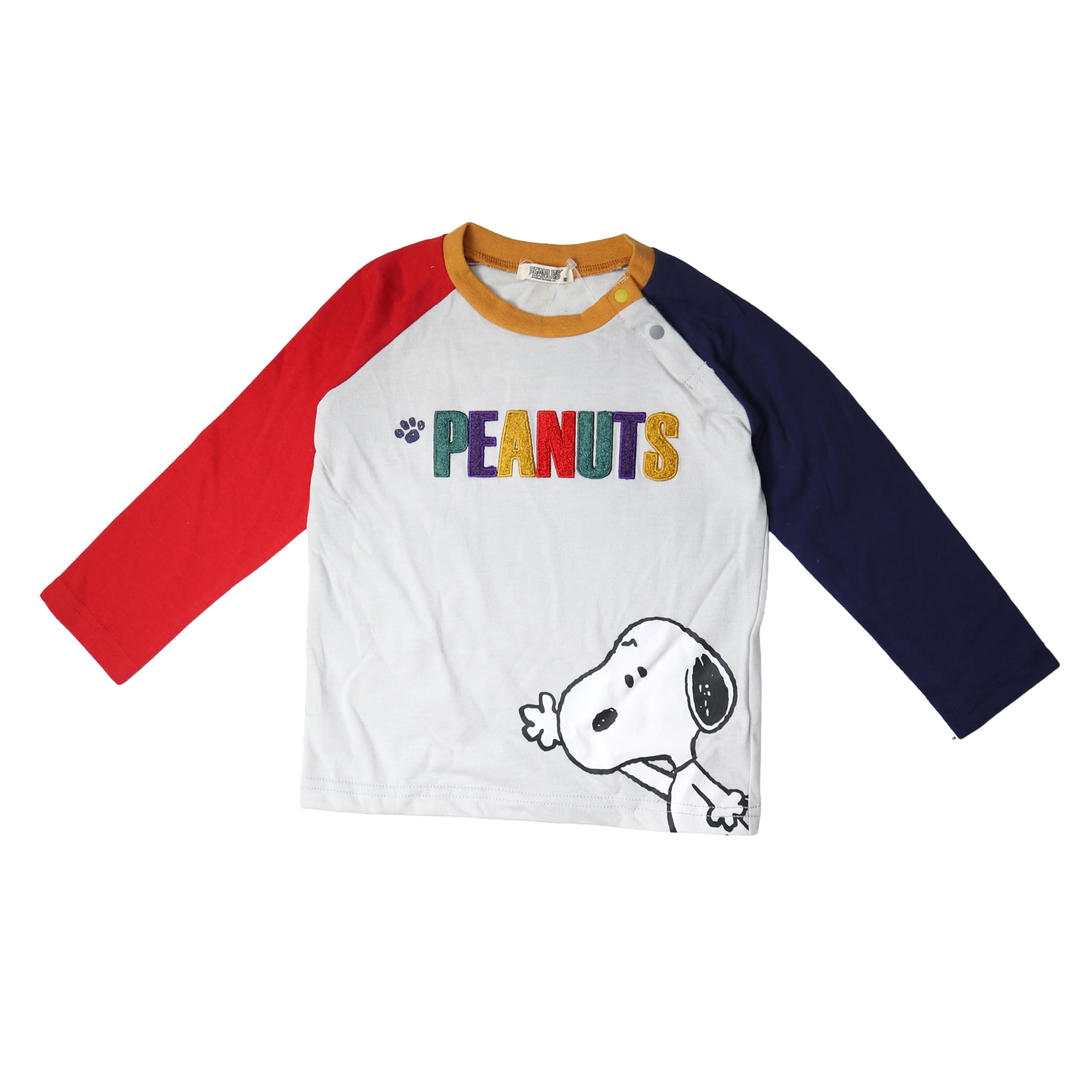 

Takihyo Повседневная футболка реглан Snoopy с цветовой схемой и вышивкой логотипа, хлопковый трикотаж, детская одежда для мальчиков и девочек, серая