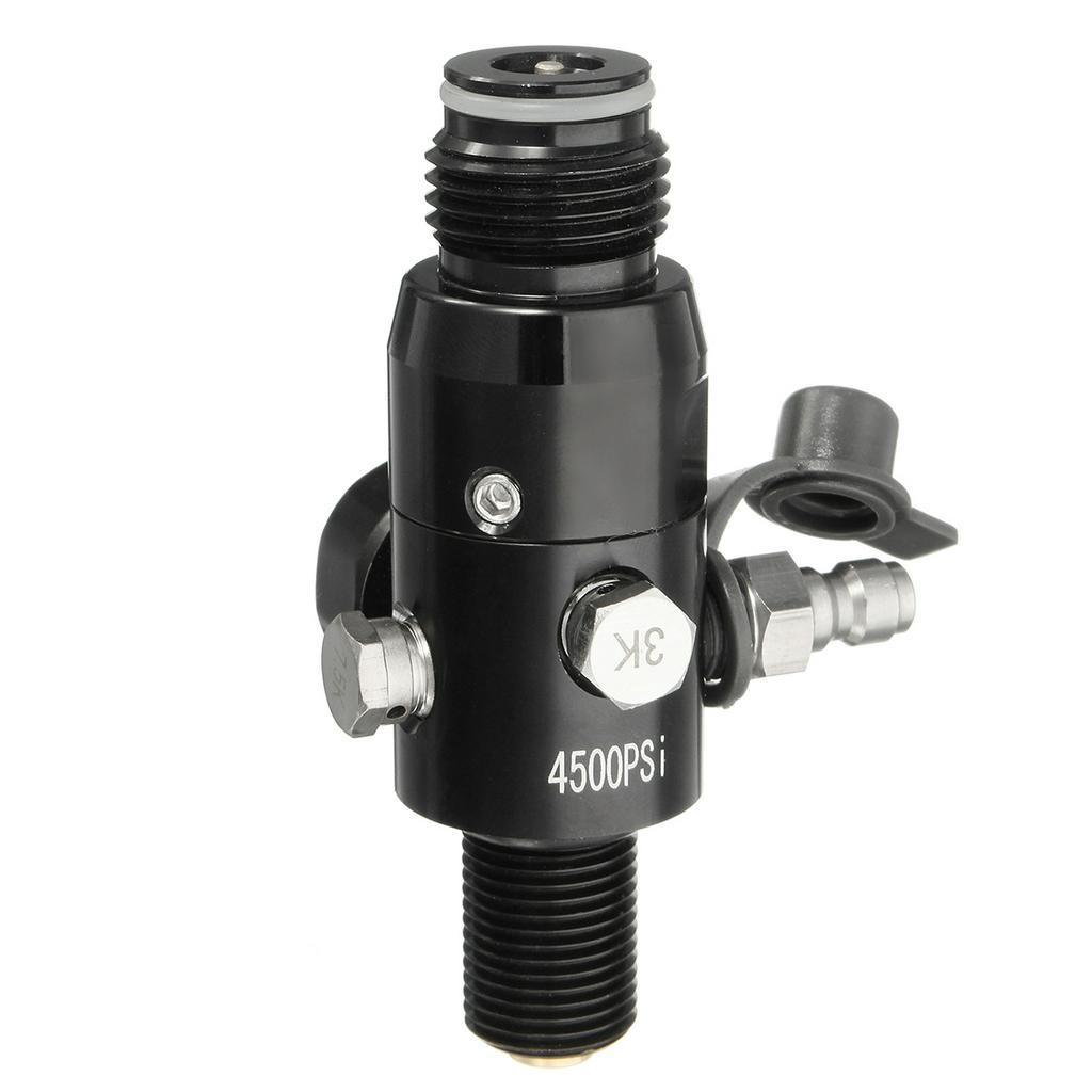 New 4500psi Paintball Valve Regulator Input HPA Air Tank Regulator Output 1800psi 5/8''''-18UNF Threads Black