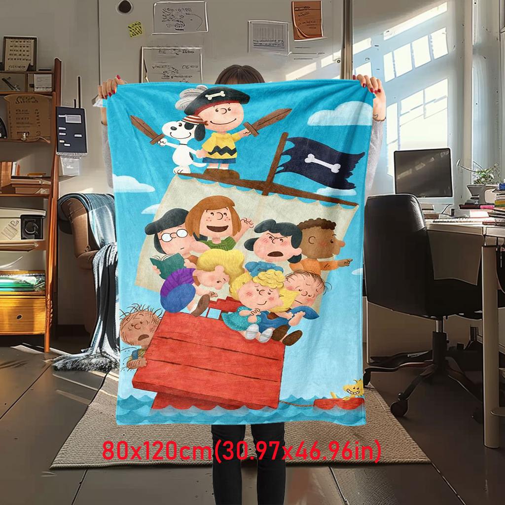 The Snoopy Family Portrait Blanket Is Suitable for Beds and Various Other Occasions, Making It A Perfect Gift for Friends