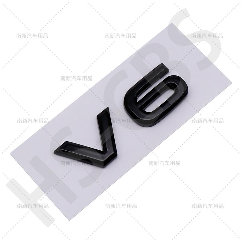 ABS V6 V8 Automobile Displacement Logo For VW Volkswagen Car Styling Rear Trunk Stickers Emblem Tailgate Decal Car Accessories