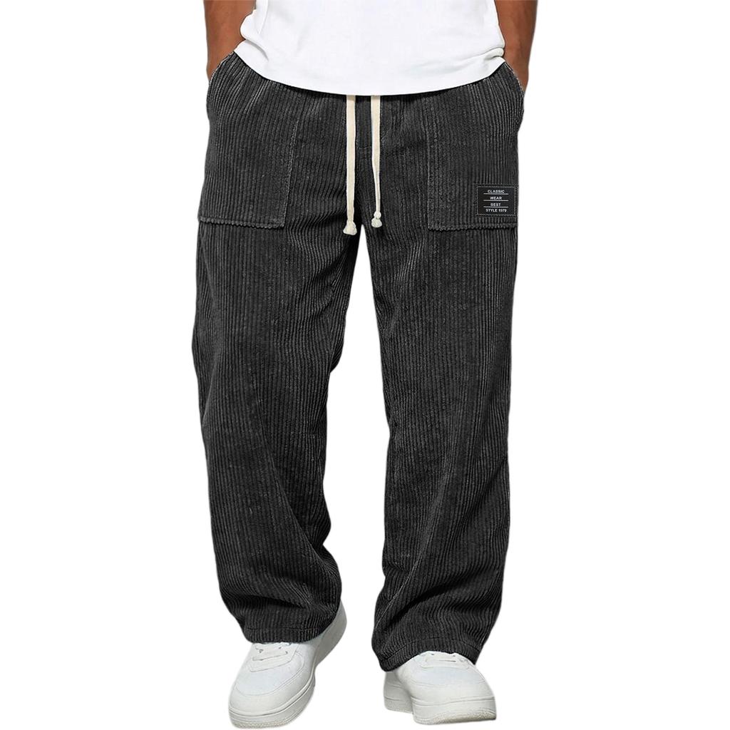 Herren Cord Straight Leg Freizeithose Modische Vielseitige Hose