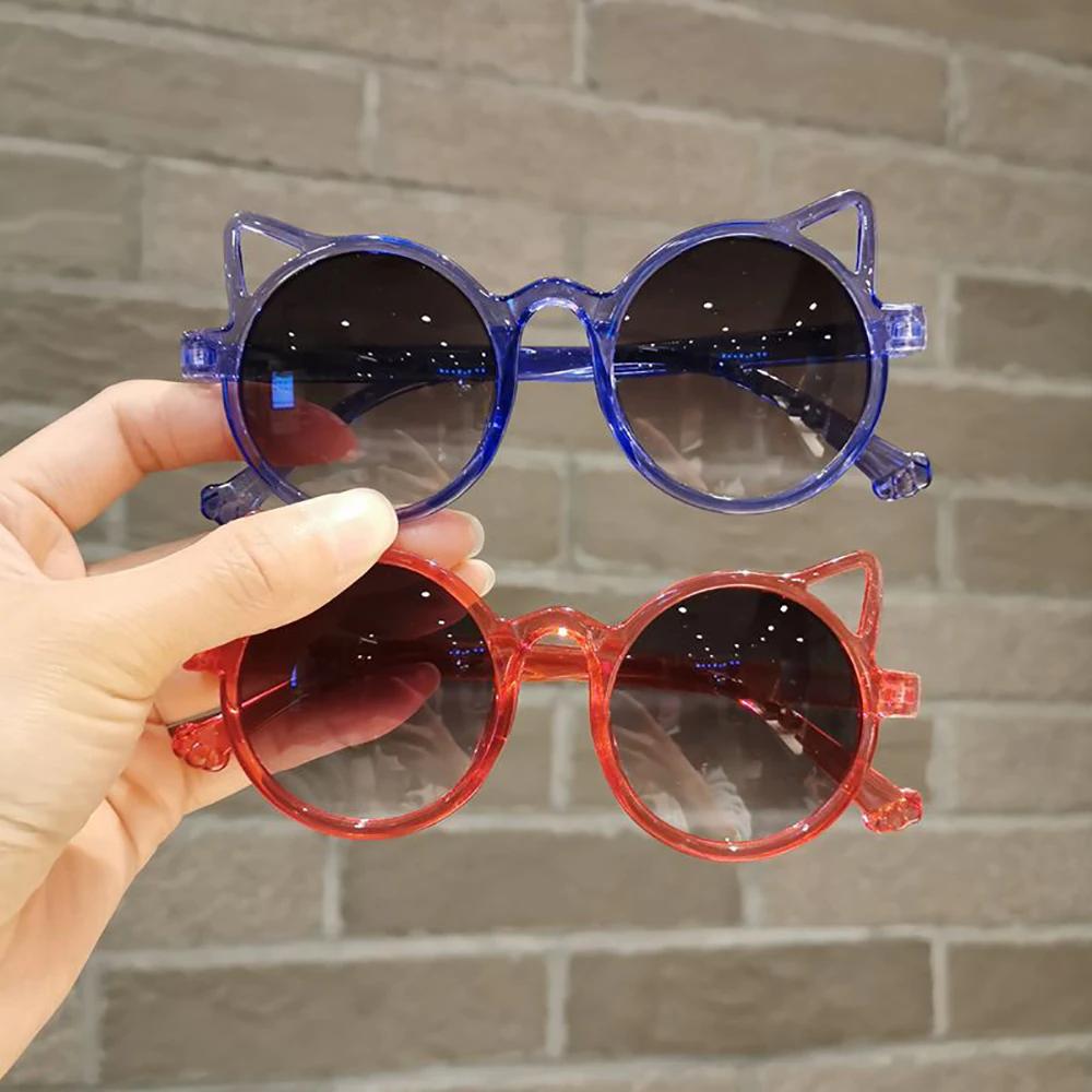 kids fashion cat ear sunglasses Kids decorative glasses Cute baby sunglasses