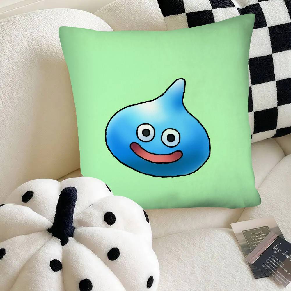 Game Slime Morimori Dragon Quest Pillow Case Fashion Square Pillowcase Bedroom Sofa Room Ins Decoration Leisure