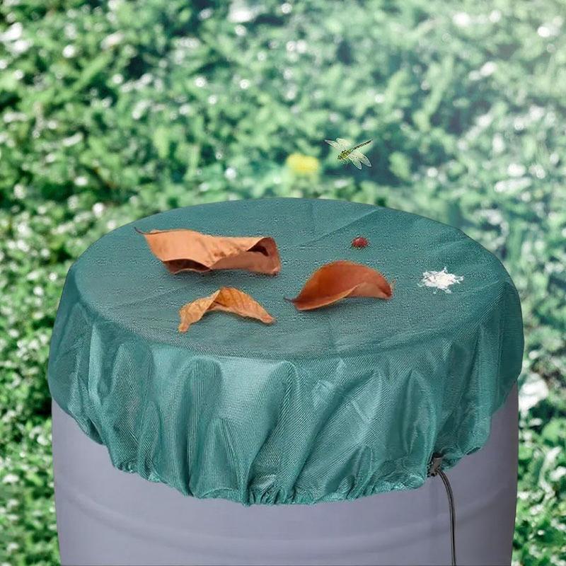 Green Mesh Cover Netting For Rain Barrel Water Collection Bucket Raindrop Anti-Fall Leaves Filter Net Water Protection Tools
