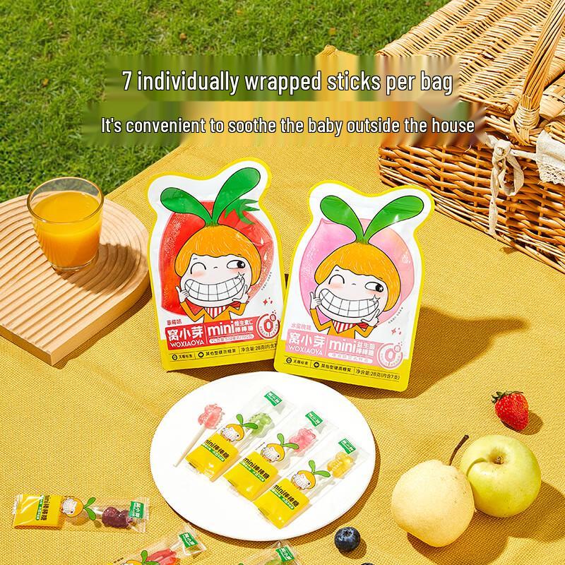 Wo Xiaoya Sugar-Free Mini Lollipops, Mixed Flavors