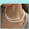 Trendy 2023 Women's Multi Layered Pearl Chain Necklace Stylish Geometric Shape For Commuting