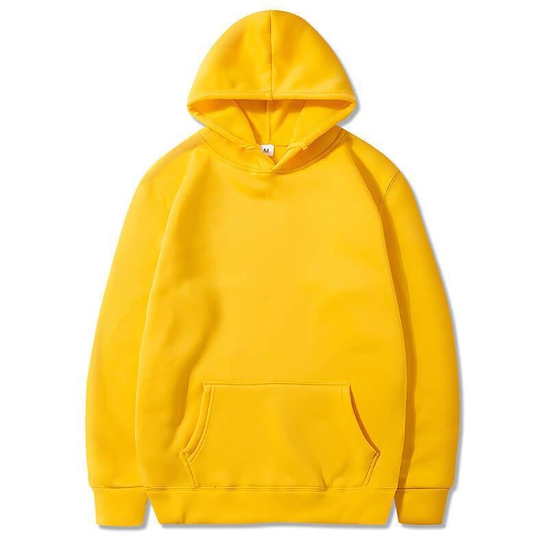 Europe Unisex Fleece Hoodie - Autumn/Winter Solid Color