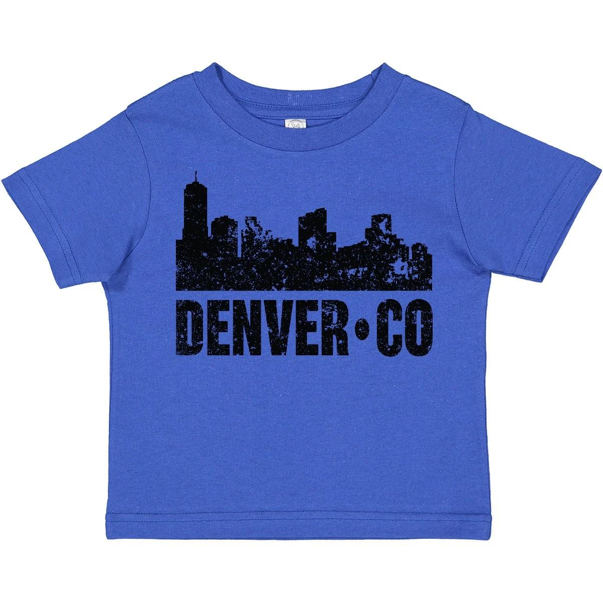 Inktastic Denver Colorado Skyline Grunge Toddler T-Shirt Skylines Silhouette Kid 110