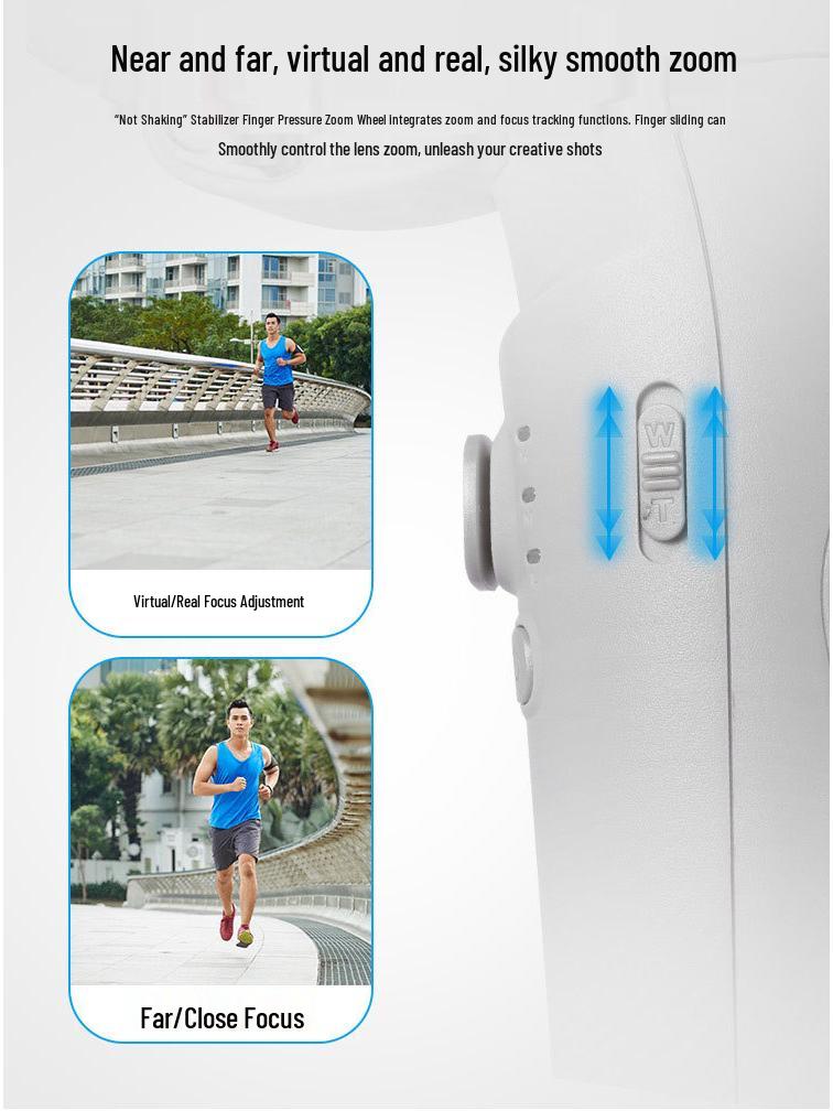 3-Axis Smartphone Gimbal: Anti-Shake, Smart Face Tracking for Live Streaming & Photography