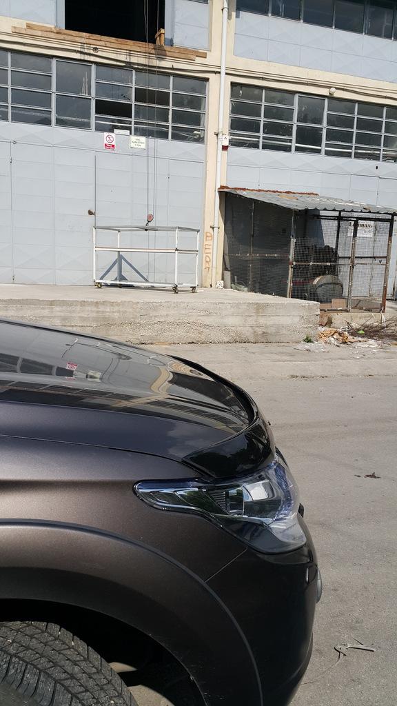 Дефлектор капота (2015-2019, EuroCap) для Mitsubishi L200