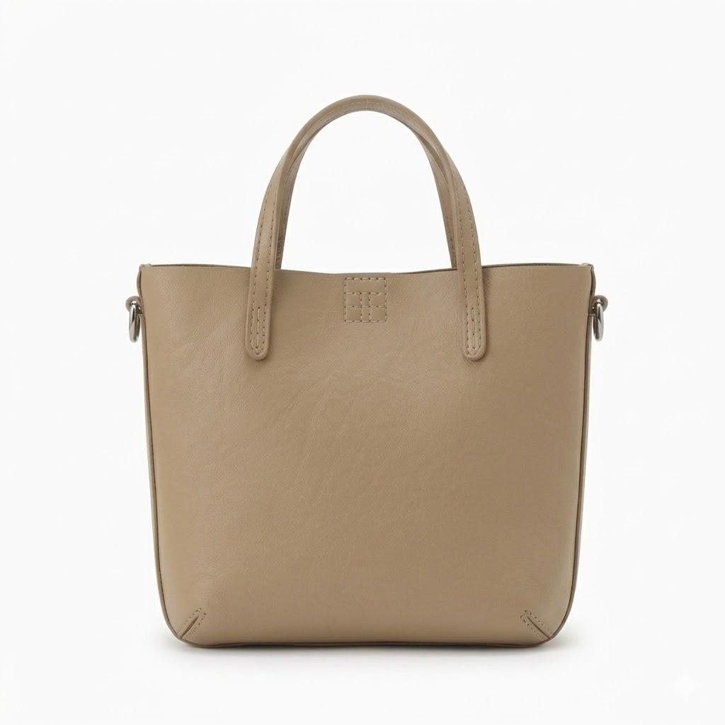 Top hand-held leather mini handbag, small square bag with detachable shoulder strap, versatile crossbody bag for commuting