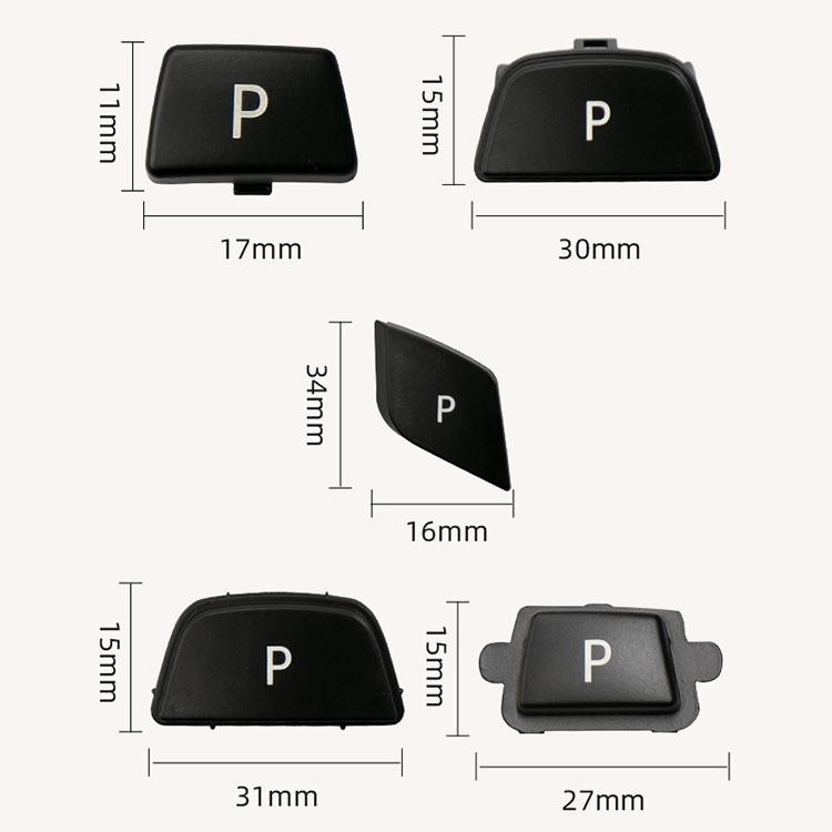 Car Gear Lever Auto Parking Button Letter P Cap for BMW G Chassis Series, Left Driving