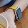 Apple Watch Slim Leather Strap Compatible with All SE Models (Mimosa)