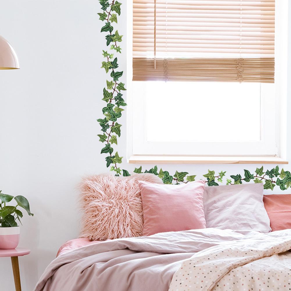 Zielone Naklejki Winorośli Naklejki Ścienne do Sypialni Salonu Kalkomania Mural Dekoracja