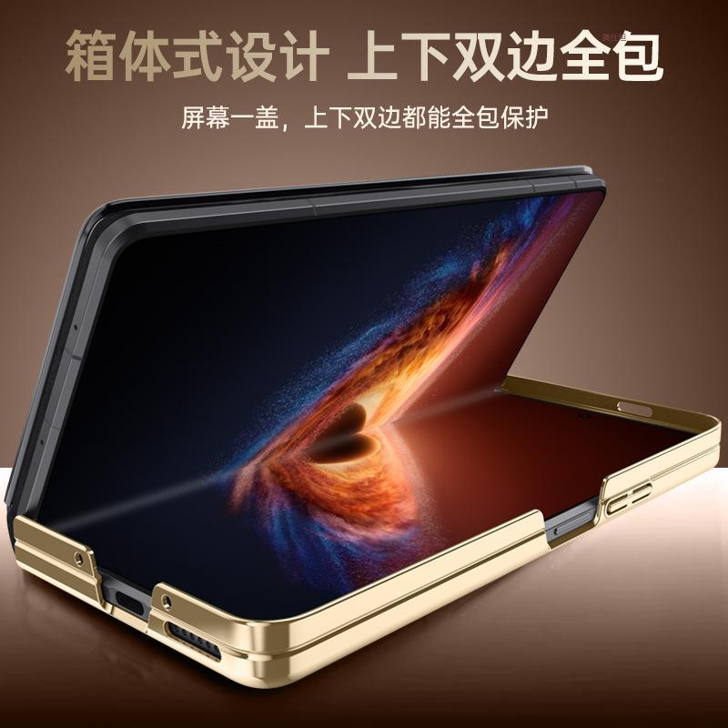 Applicable to Honor magicv6 mobile phone case magnetic suction rotating bracket honorV6 lens anti-drop smart window leather case
