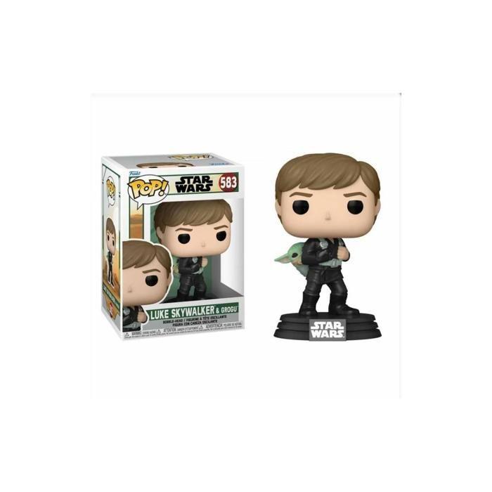 Figurine - Funko Pop - Star Wars - Book of Boba Fett - Luke Avec Grogu - 10cm