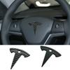 5,4x5,4cm ABS Für Model 3 S Modell X Y Auto Lenkrad Emblem Aufkleber Überlagerungsaufkleber Abzeichen Roadster Innenzubehör