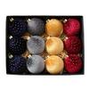 12 PC Christmas Balls 8cm Star Velvet Balls Christmas Decorations