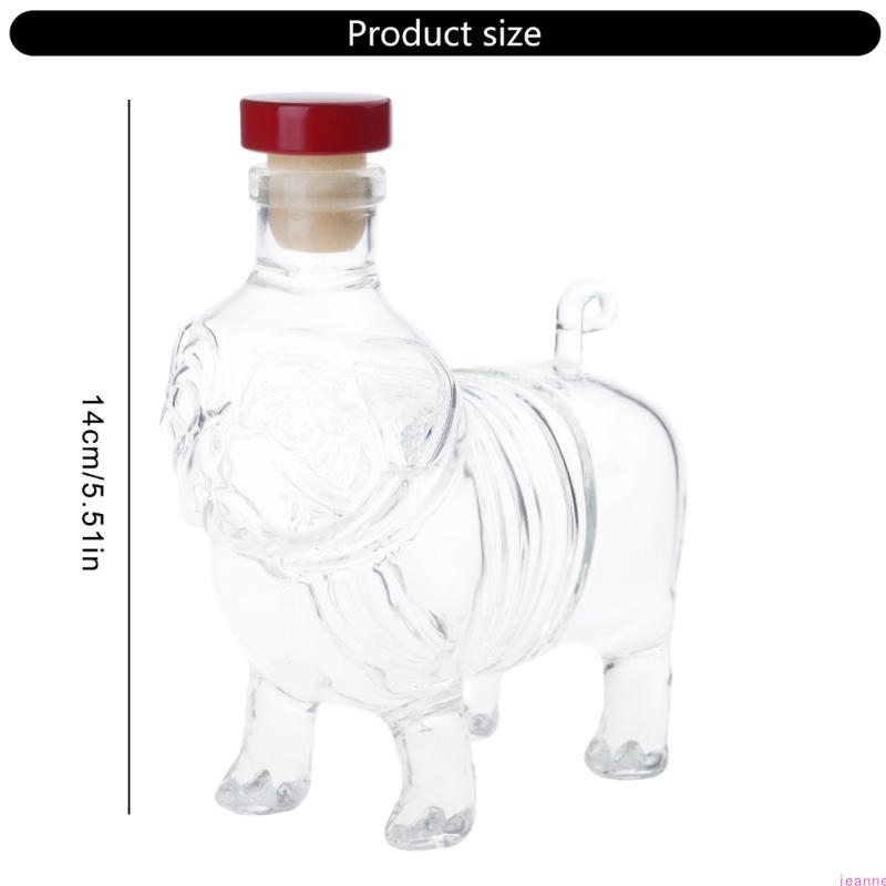 Decantador de Uísque Divertido em Formato de Pugs Vidro Premium Aerador de Bebidas Alcoólicas Para Melhor Oxidação E Sabor Rico Ótimo Para Bares Domésticos