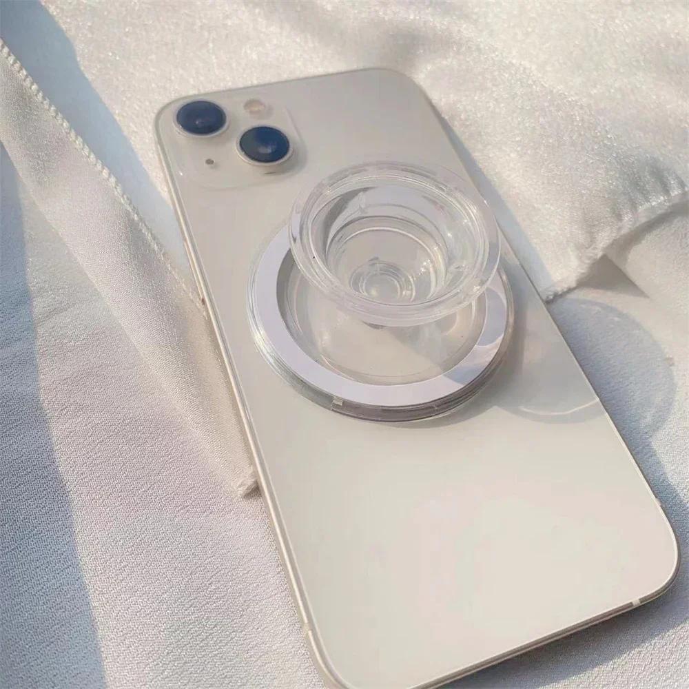 Magnetic Folding Mobile Phone Grip Holder Socket Pocket Support for Magsafe IPhone Samsung Mac Safe Ring Finger Expanding Stand