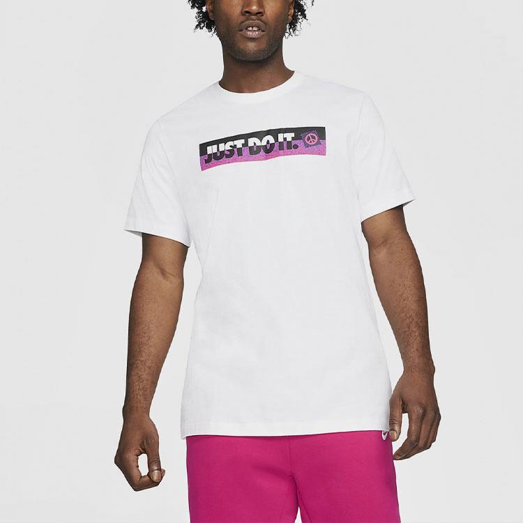 Nike Alphabet Print Sports Short-Sleeve T-Shirt Men Tops White DD1277-100