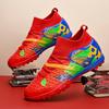 Large Size Football Shoes Male Adult High Top Teen Student Lawn Shredded Spikes Girls Game Training Shoes