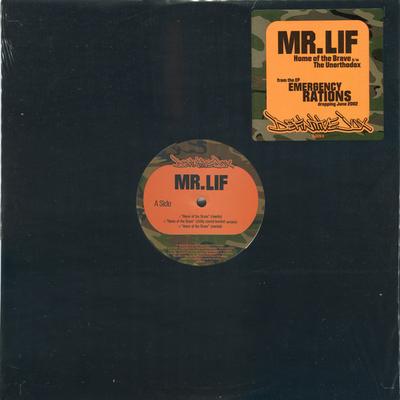 12inch Record MR. LIF - Home Of The Brave B/w The Unorthodo DJX266 Definitive Jux 2002 US Rap & Hip-Hop/R&B Used