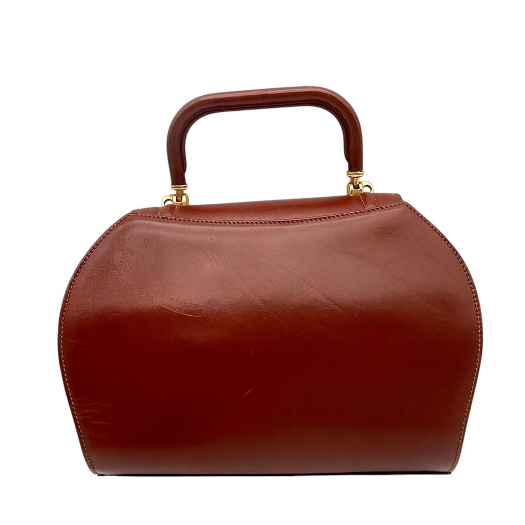 Used BALLY Handbag Top Handle bagHandbag Brown/gold Leather Women