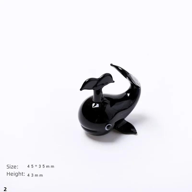 Mini-Wal-Modell Handgefertigter Schmuck Glas-Schreibtischdekoration Glas-Orca-Modelle für Kinder Geschenke Tischfiguren Zubehör