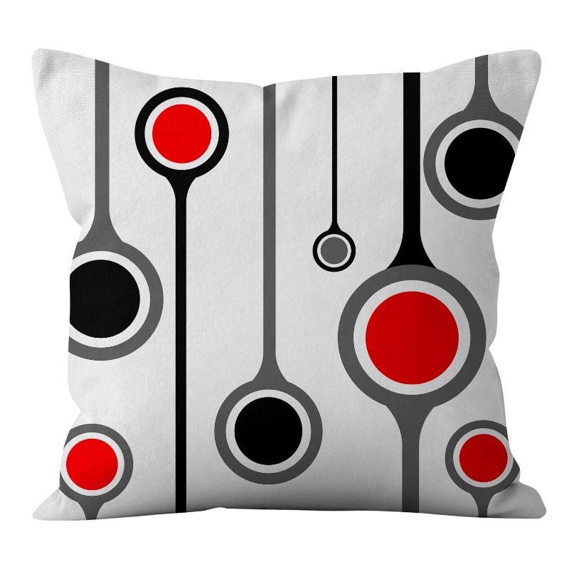 Personalized Fashionable Geometric Abstract Short Plush Pillowcase Home Cushion Cushion Cover