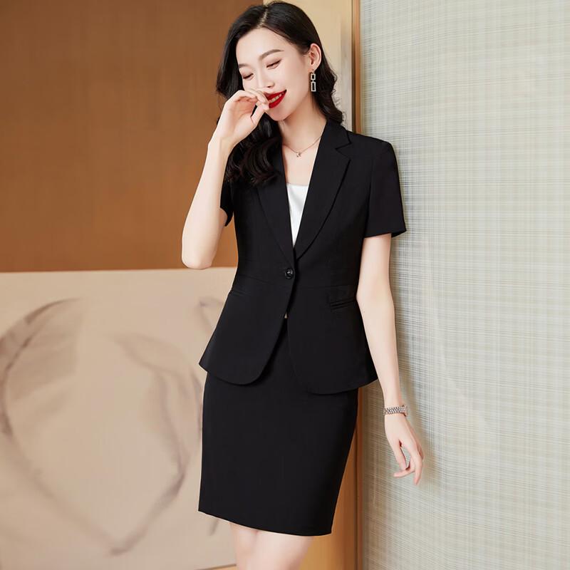 Tenuoman Damen knitterfreies Kurzarm-Anzugset