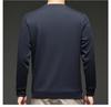Men's Fleece-Lined Round Neck Long Sleeve Warm Wool T-Shirt