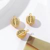 2 PCs Brass Charms 18K Gold Plated 3D Fruit Cherry Peach Strawberry Grape Pendants For Jewelry Making Necklace Bracelet DIY