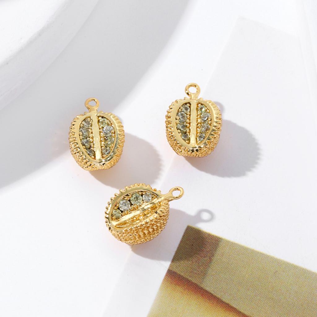 2 PCs Brass Charms 18K Gold Plated 3D Fruit Cherry Peach Strawberry Grape Pendants For Jewelry Making Necklace Bracelet DIY