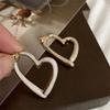 2024 Metal Love Earrings Goth Retro Aesthetic Exaggerated Metal Hollow Heart Drop Earring For Punk Girl Y2K Jewelry Accessories