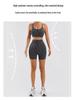 TK High Waist Seamless Yoga Set: Stretchy Three-Quarter Shorts & Sexy Bra with Chest Pads for Women