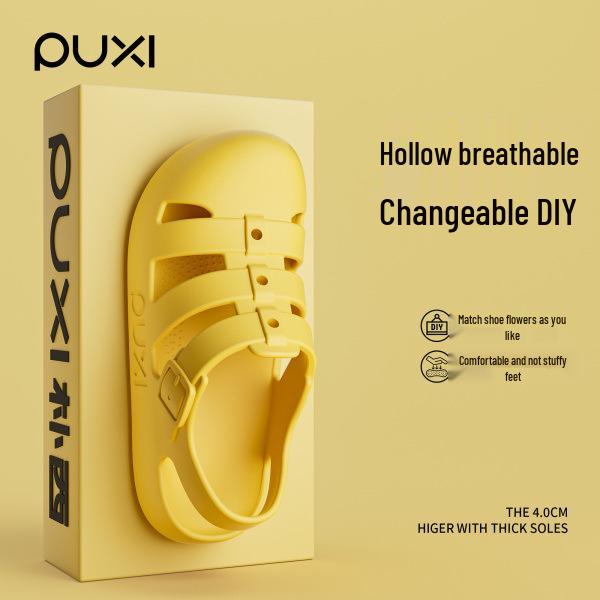 Puxi Liang Influencer Style: Summer Elastic Non-Slip Closed-Toe Roman Sandals