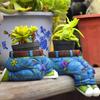 1 st Jeans Byxor Form Blomkruka Resin Staty Blomkruka Planterare För Inomhusträdgård Gård Gräsmatta Veranda Uteplats Utomhus Växtbehållare