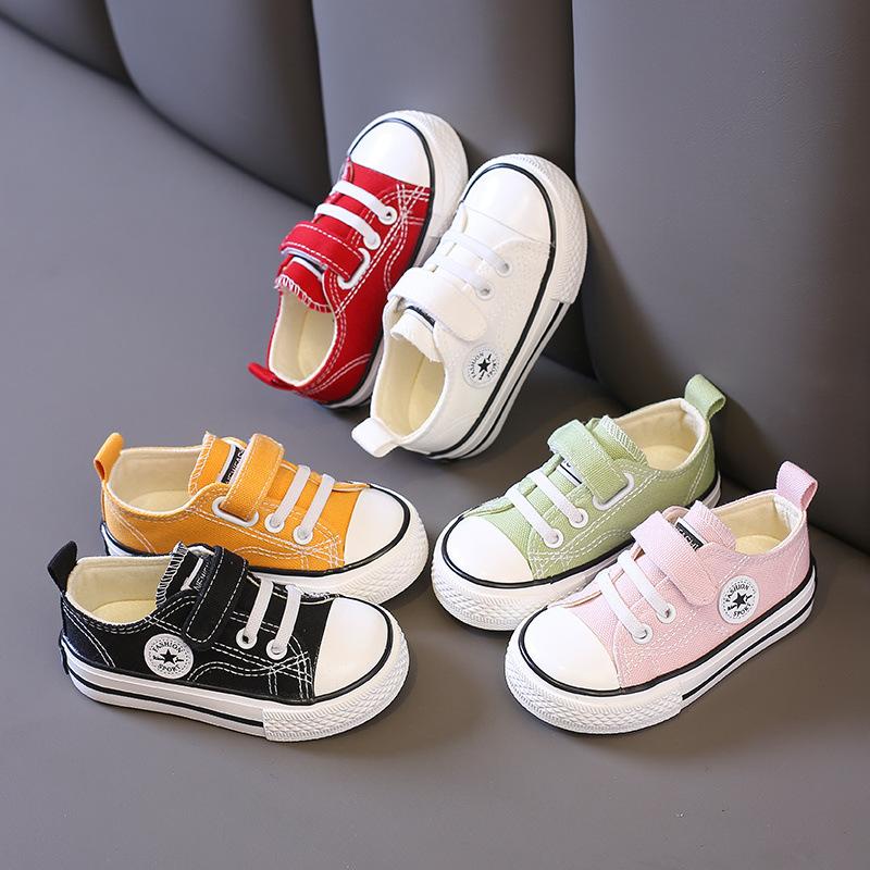 2025 Spring New Korean Version of Children's Board Shoes Boys Canvas Shoes Versatile Baby Girl Casual Shoes Children's Cloth Shoes Tide